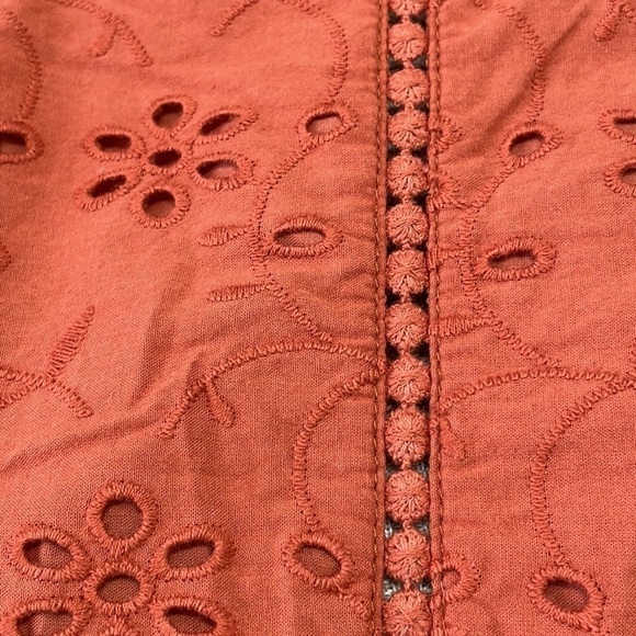 Ryegrass Tank Top NWT Embroidery Floral Eyelet Orange Size 2X - Picture 10 of 17